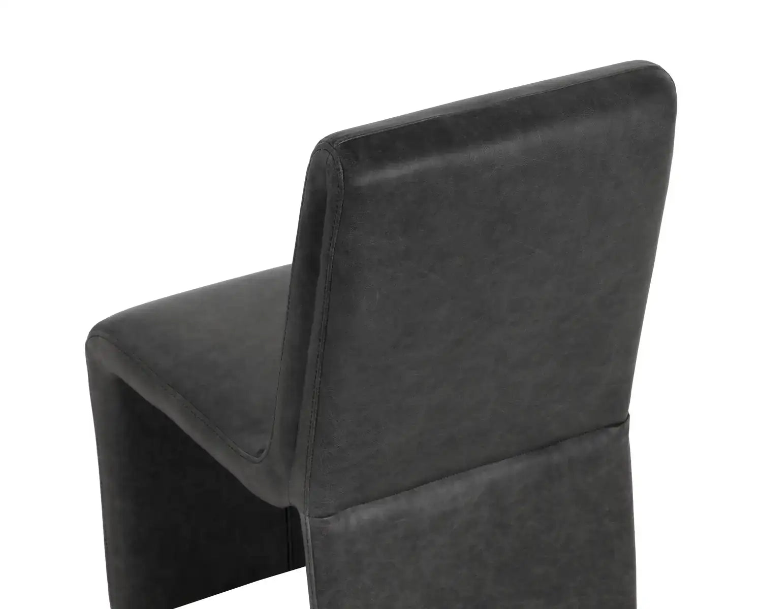 Sunpan CASCATA DINING CHAIR - MARSEILLE BLACK LEATHER - Dining Chairs