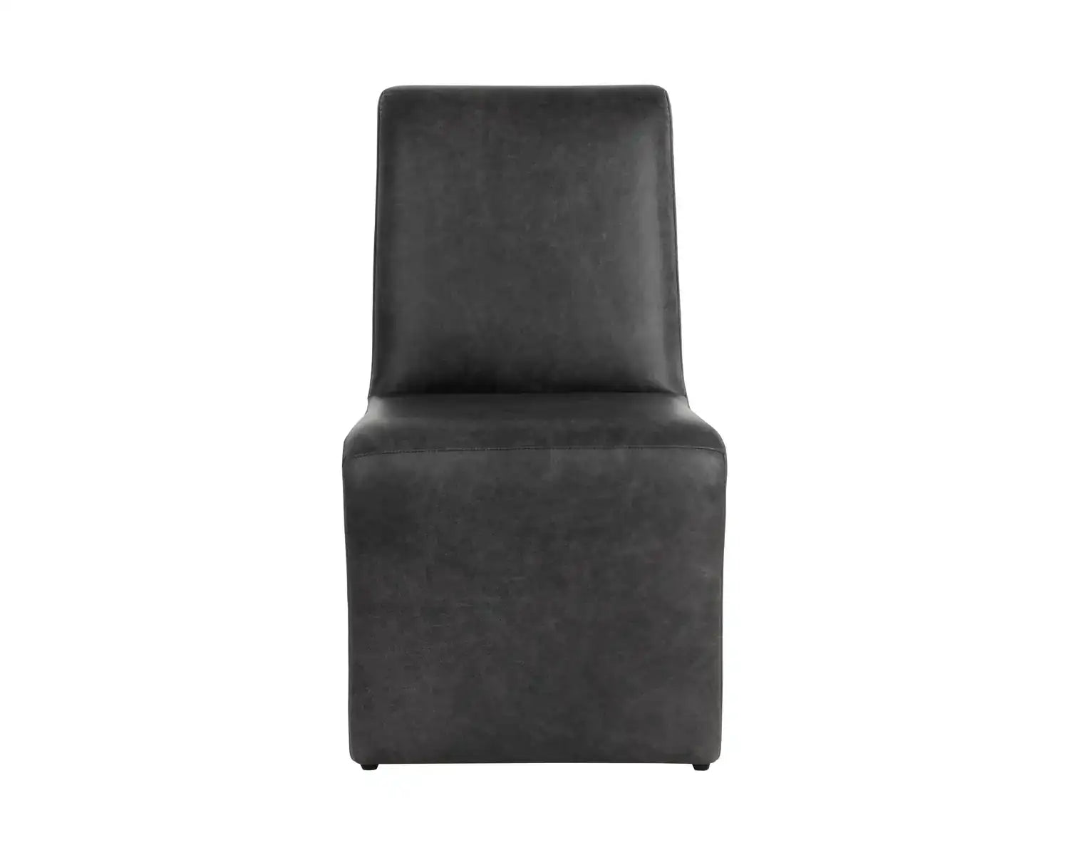 Sunpan CASCATA DINING CHAIR - MARSEILLE BLACK LEATHER - Dining Chairs