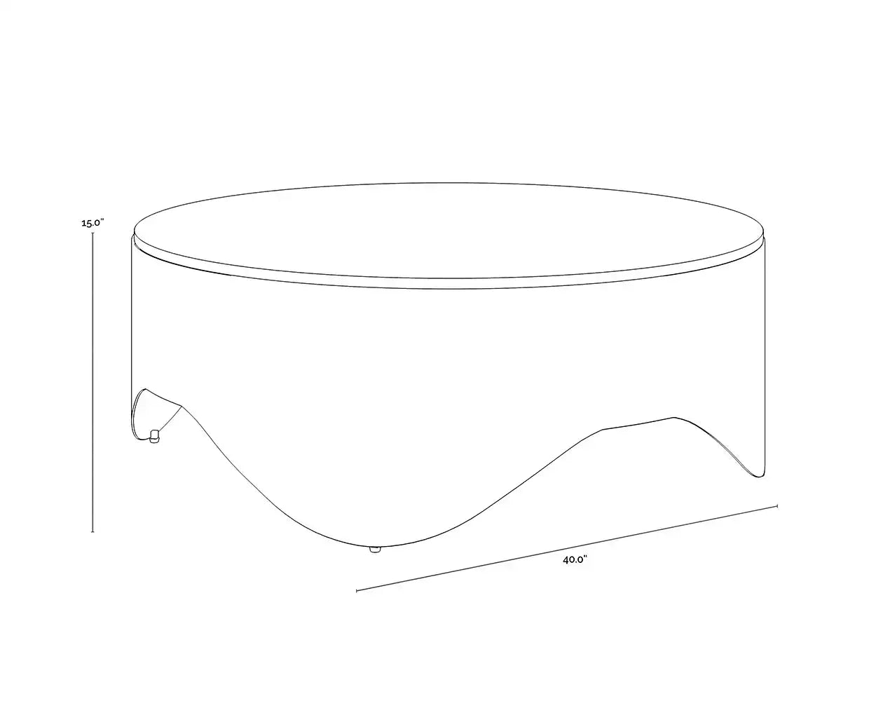 Sunpan GUINEVERE COFFEE TABLE - Coffee