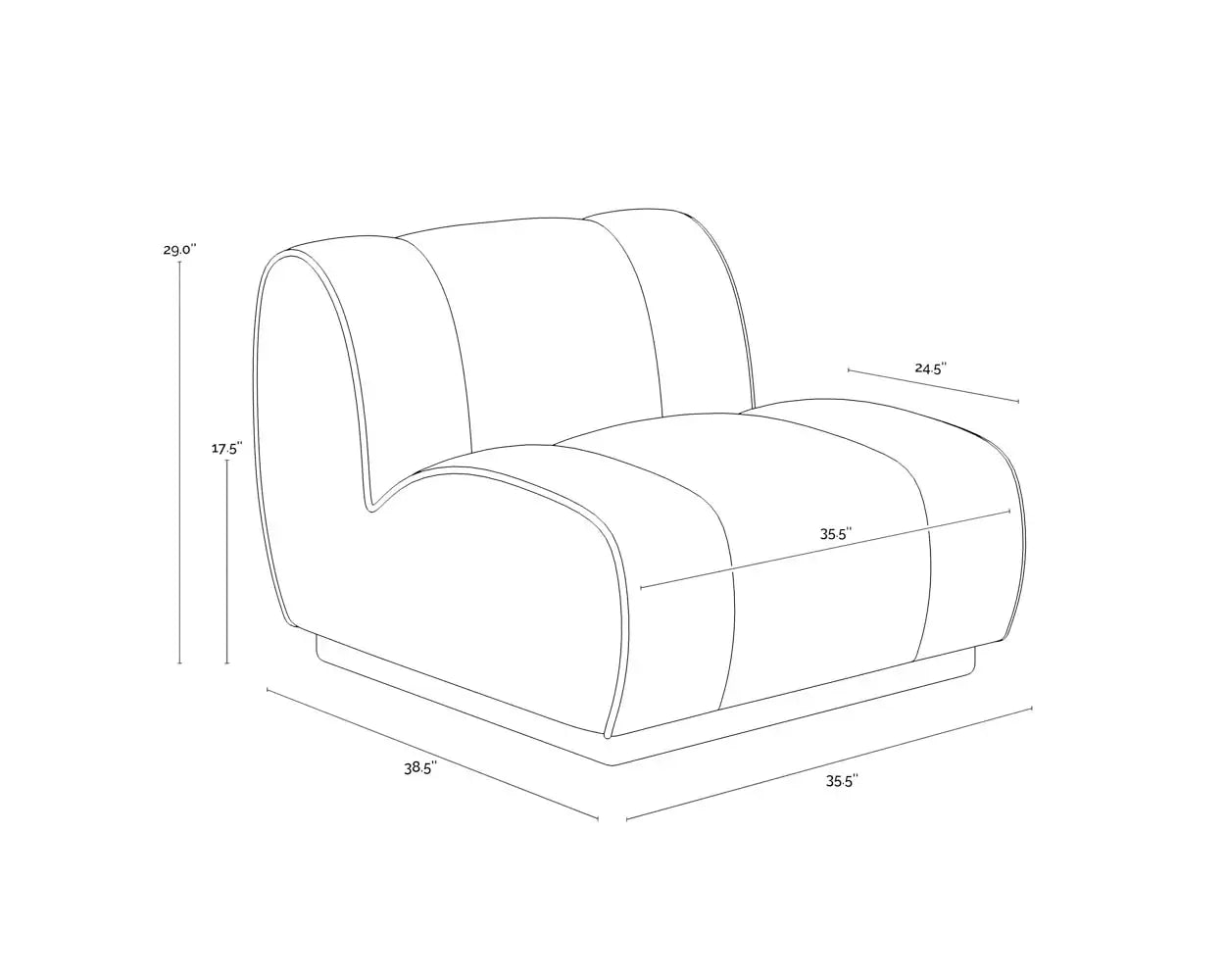 Sunpan BLAISE SWIVEL LOUNGE CHAIR - Lounge