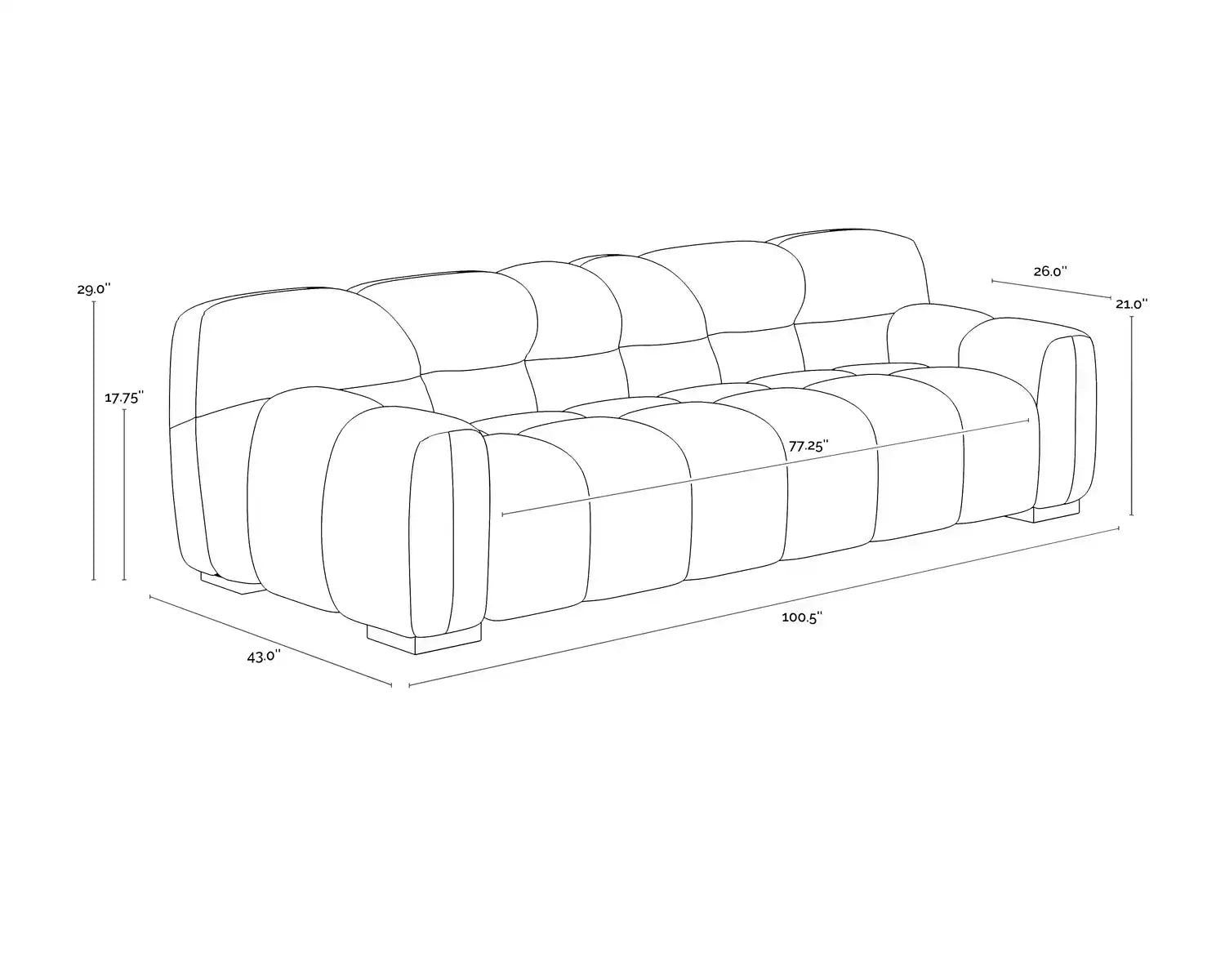 Sunpan ROMY SOFA - Sofa