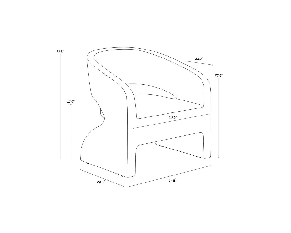 Sunpan CURA LOUNGE CHAIR - Outdoor Furniture