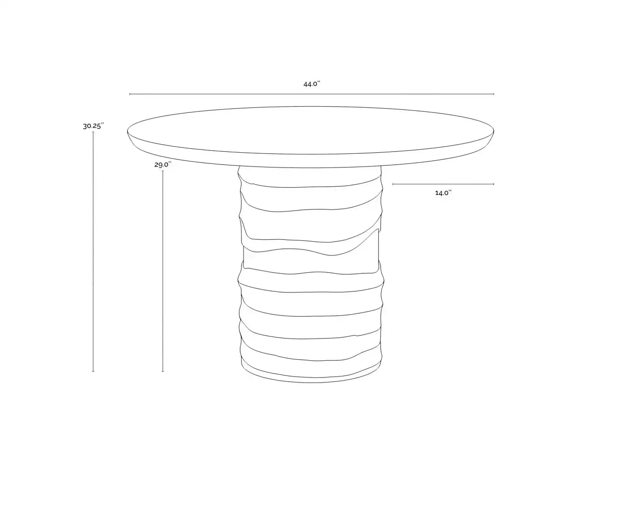 Sunpan ALANYA DINING TABLE - Outdoor Furniture