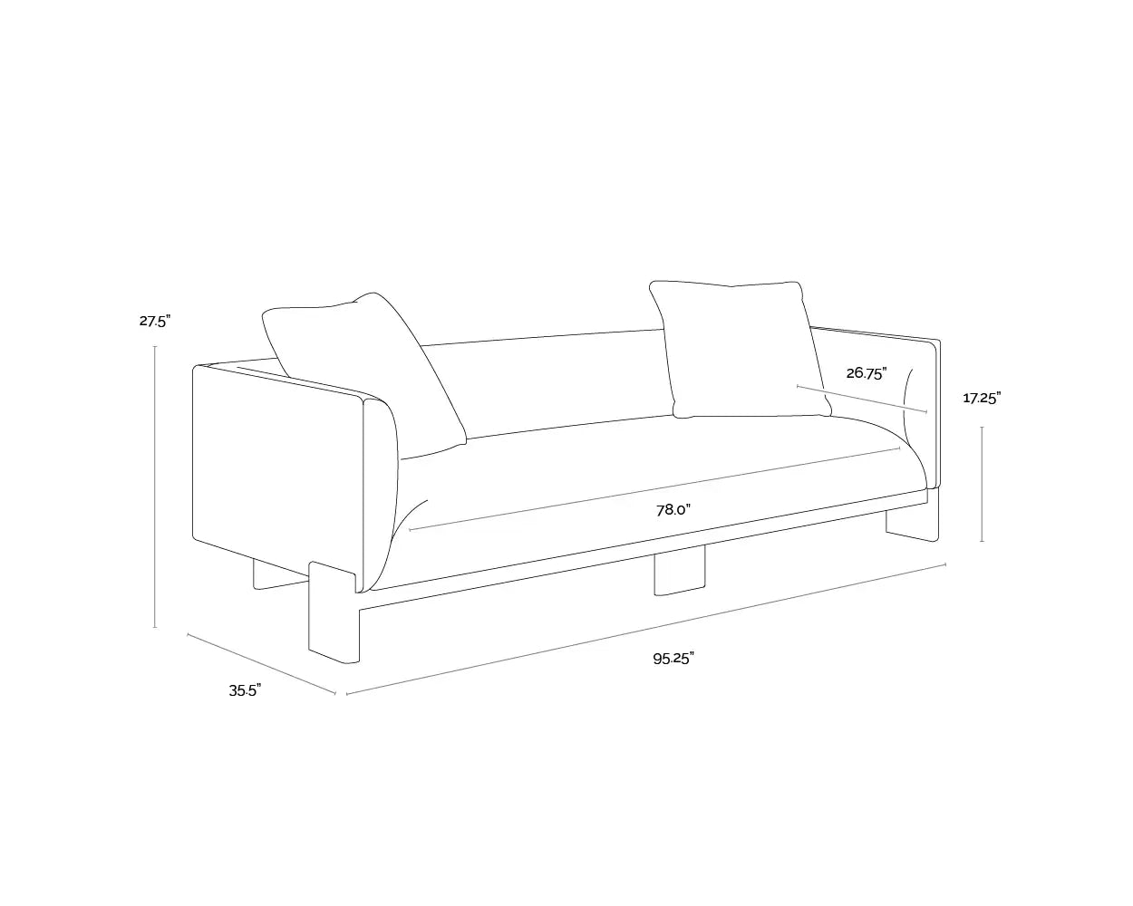 Sunpan ANWA SOFA - Sofa