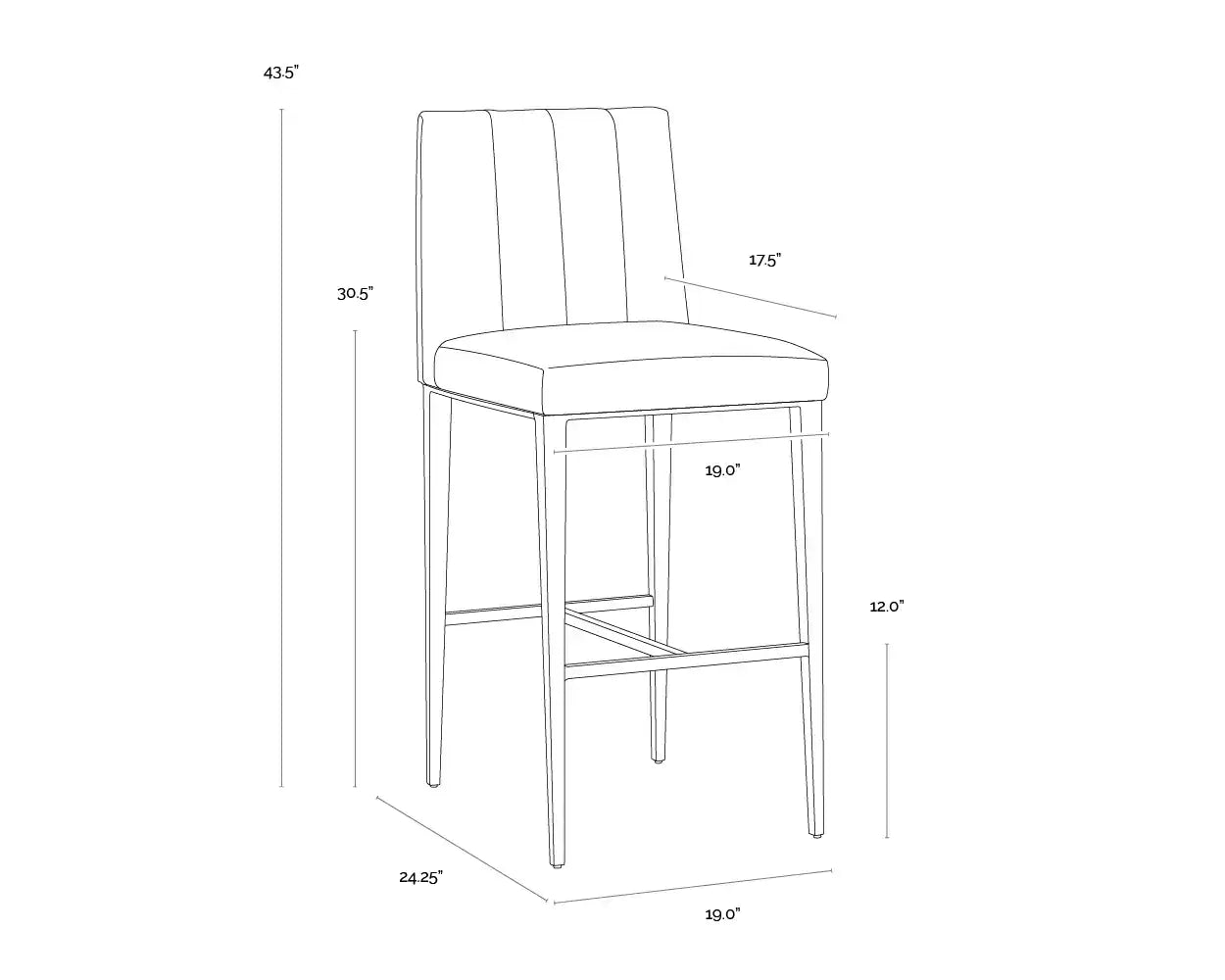 Sunpan WILBUR BARSTOOL - Bar Stools