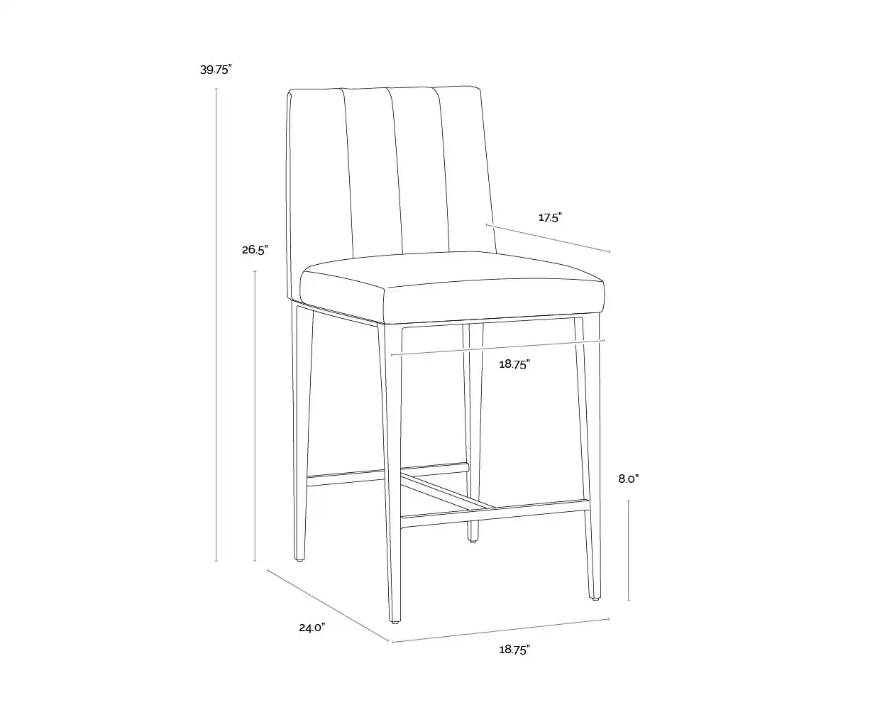Sunpan, WILBUR COUNTER STOOL, BENCHES, OTTOMAN & STOOLS