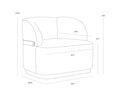 Sunpan BRINDA SWIVEL LOUNGE CHAIR - Lounge