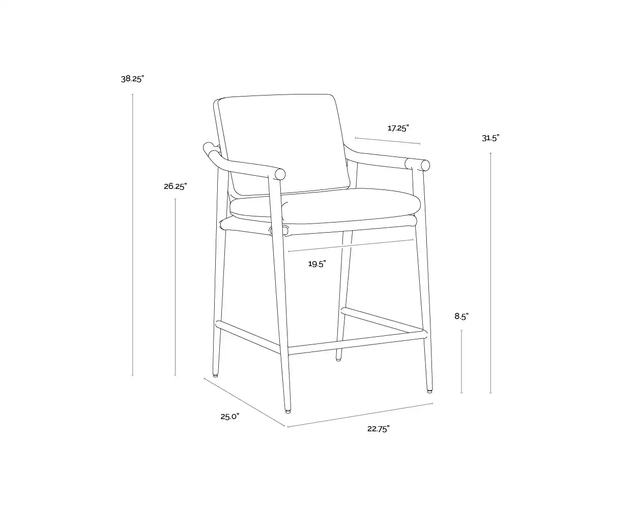 SUNPAN MEADOW COUNTER STOOL - Benches, Ottoman, Stools