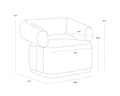 Sunpan AGGIE SWIVEL LOUNGE CHAIR - Lounge