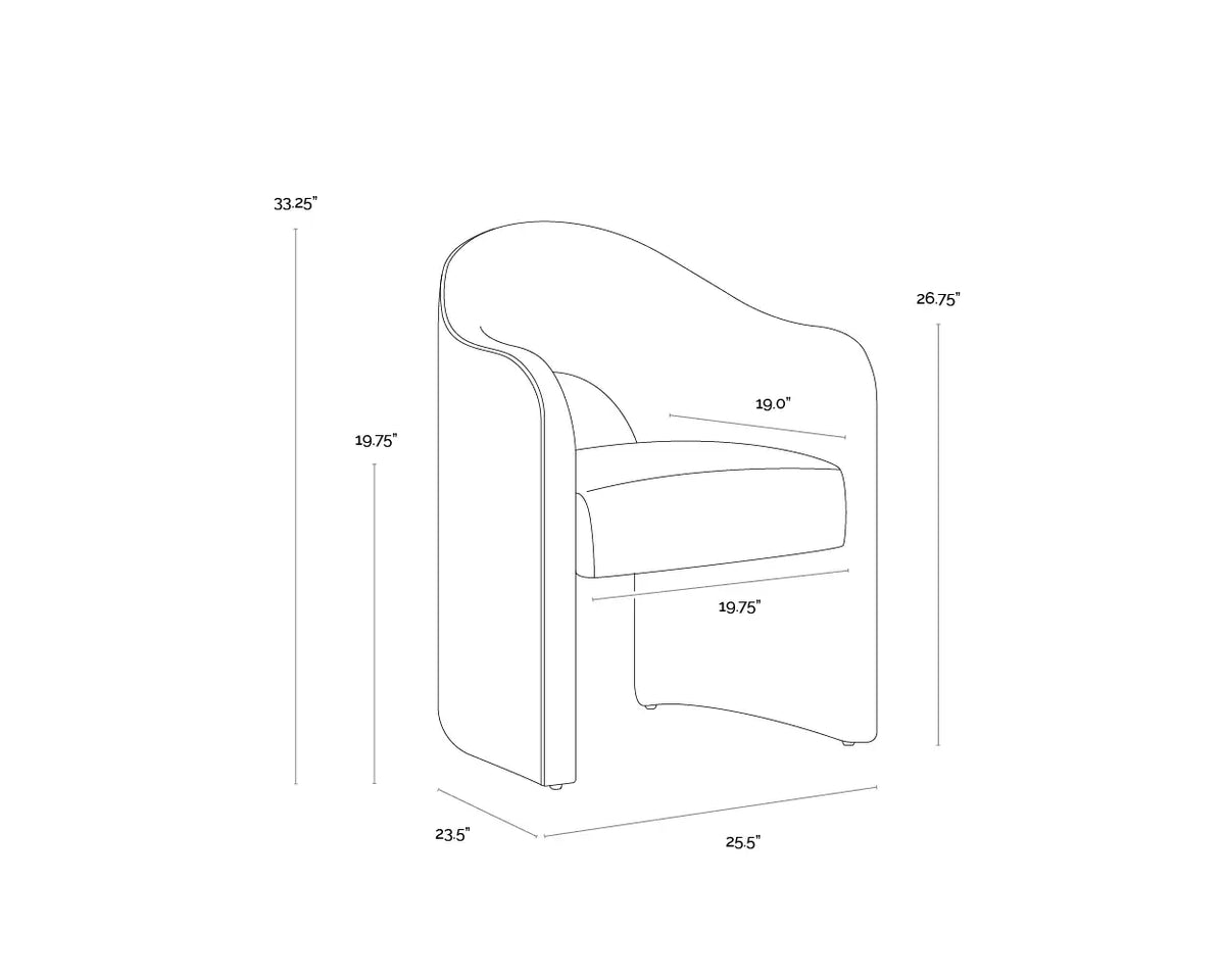 Sunpan ANAYA DINING ARMCHAIR - Dining Chairs