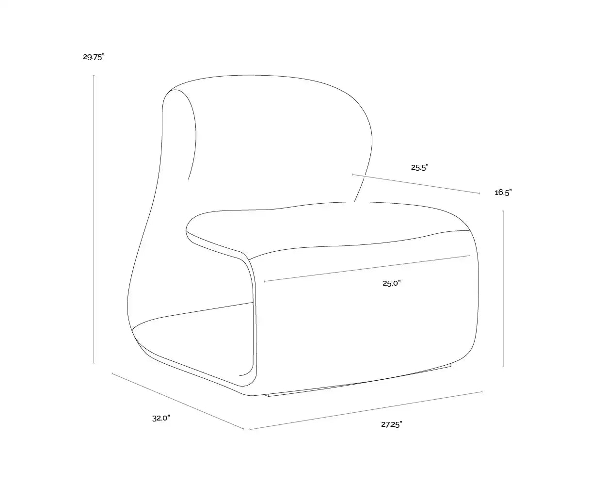 Sunpan SOPHIENE LOUNGE CHAIR - Lounge