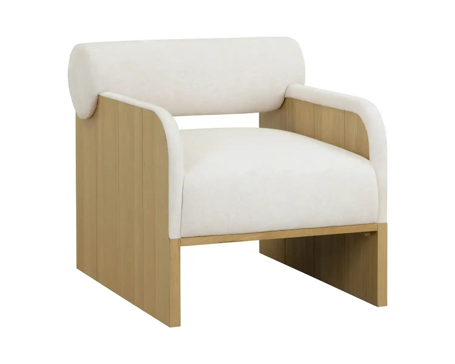COBURN LOUNGE CHAIR - RUSTIC OAK - ECLIPSE WHITE - Lounge