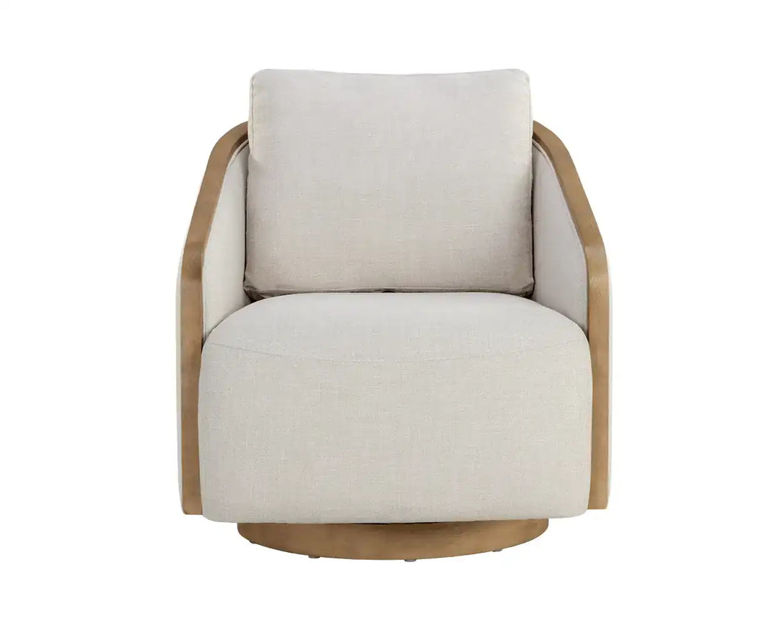 TASIA SWIVEL LOUNGE CHAIR - EFFIE LINEN - Lounge