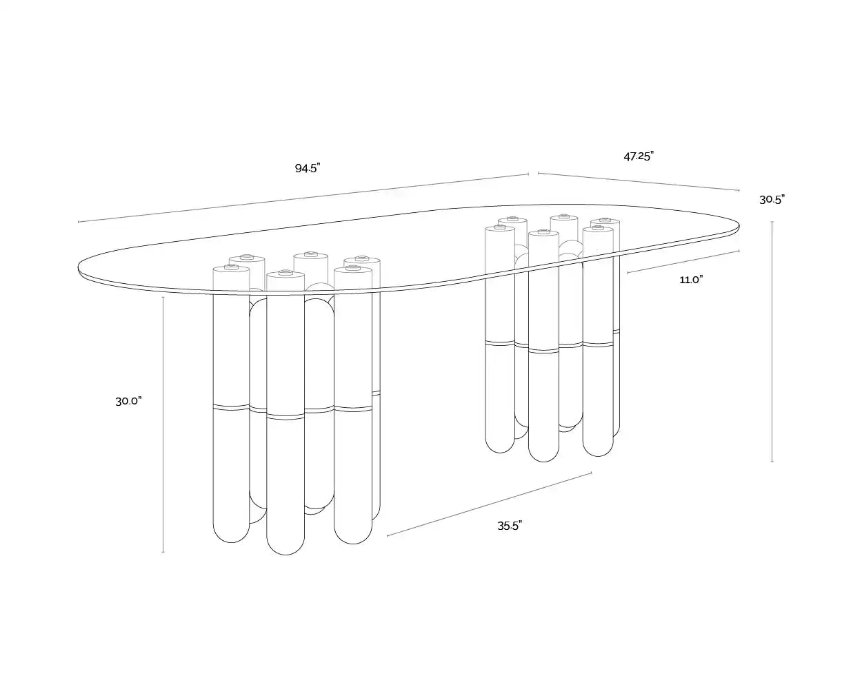 SUNPAN YANNA DINING TABLE - Dining Tables