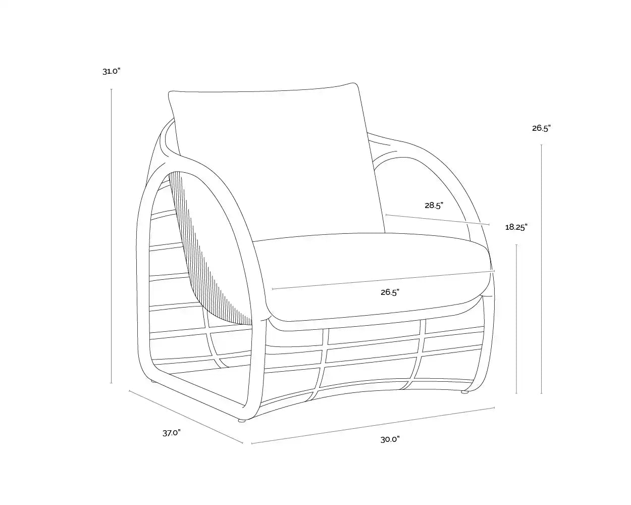 SUNPAN TULUM LOUNGE CHAIR - Outdoor Furniture