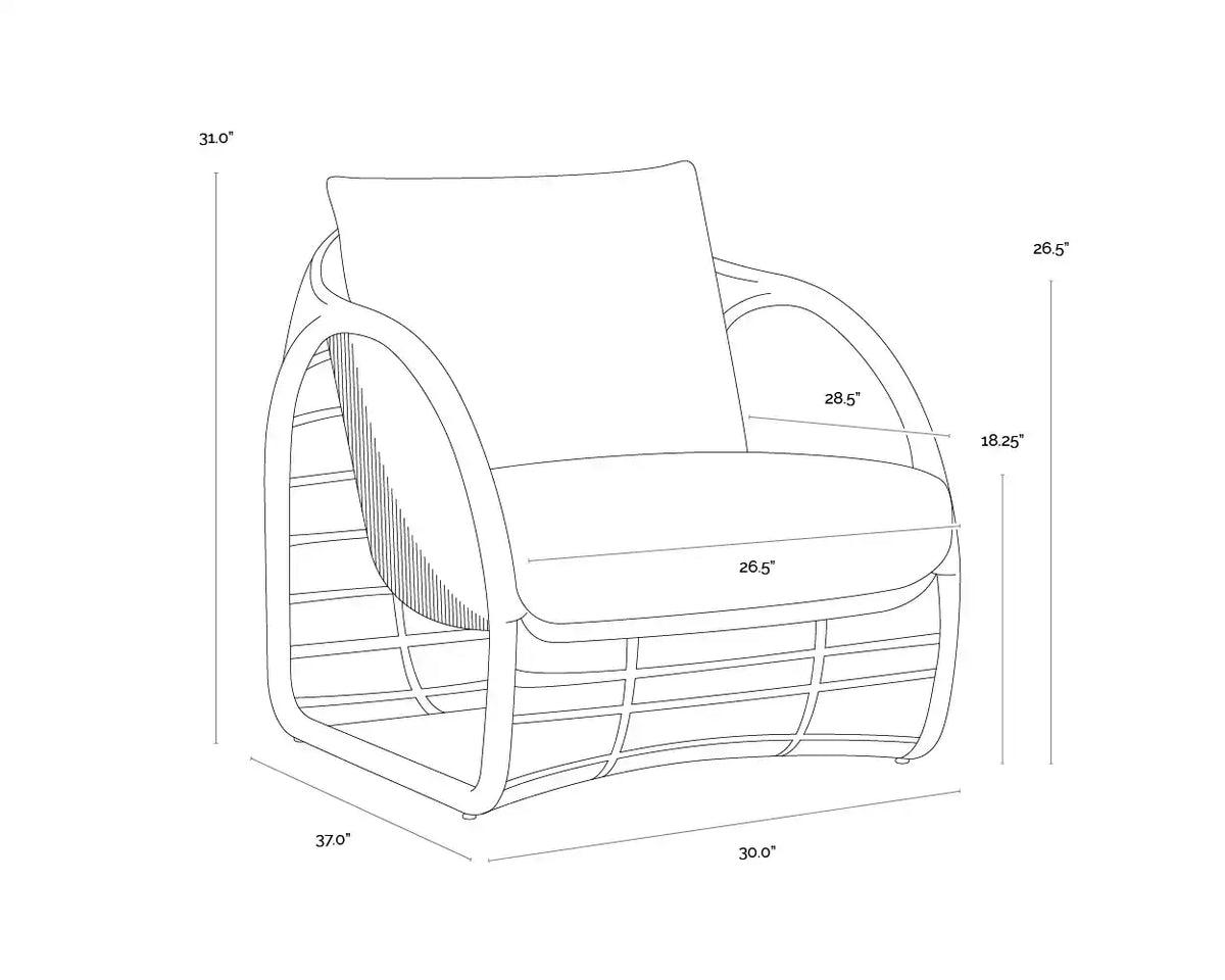 Sunpan TULUM LOUNGE CHAIR - Outdoor Furniture