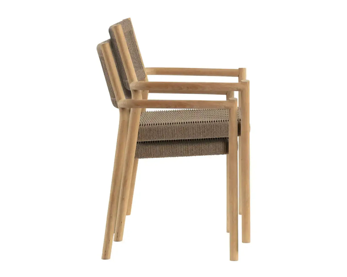 Sunpan KAVALA STACKABLE DINING ARMCHAIR - Outdoor Furniture