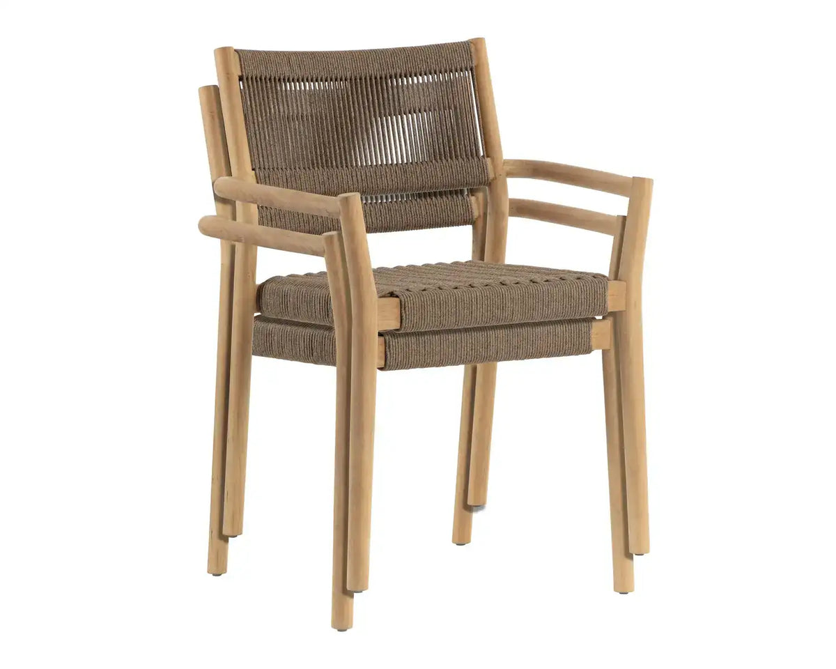 Sunpan KAVALA STACKABLE DINING ARMCHAIR - Outdoor Furniture