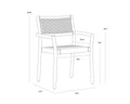 Sunpan KAVALA STACKABLE DINING ARMCHAIR - Outdoor Furniture
