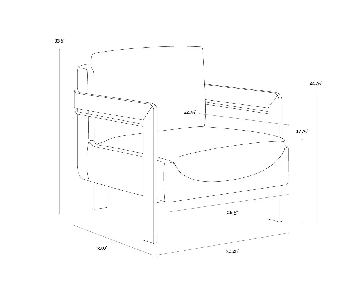 Sunpan GARO LOUNGE CHAIR - Lounge