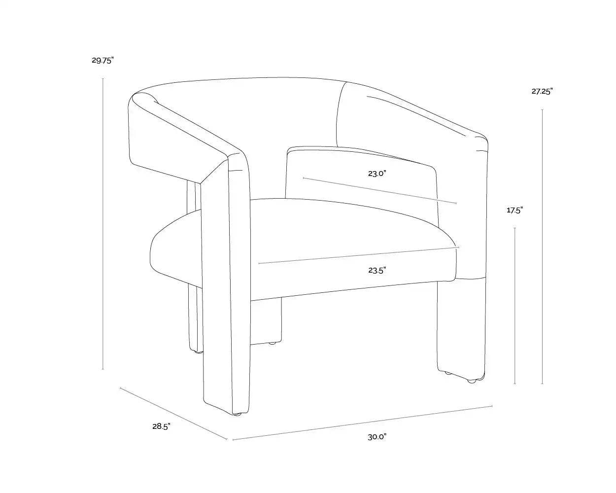 Sunpan COBOURG LOUNGE CHAIR - Lounge
