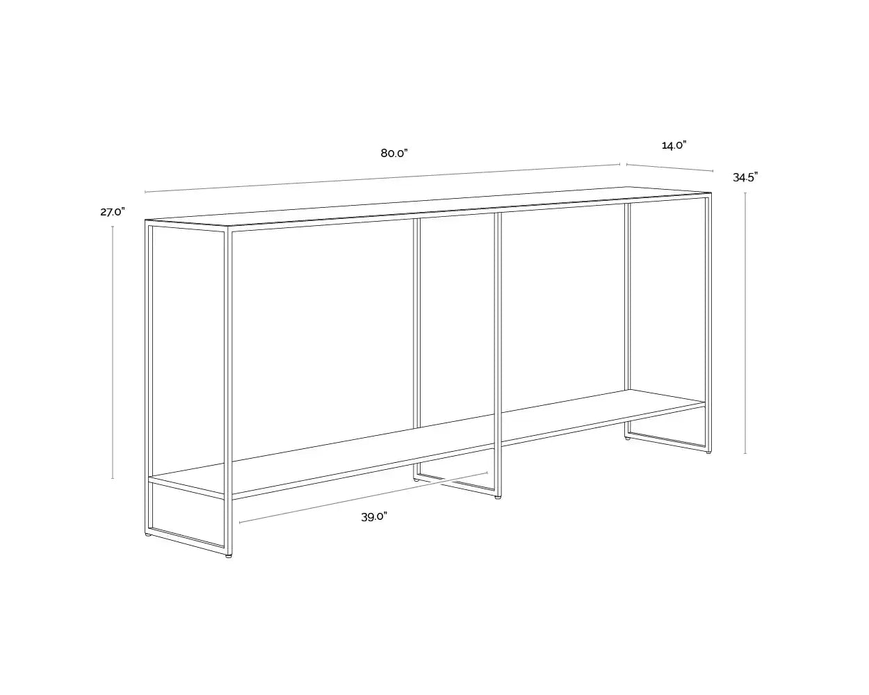Sunpan EIFFEL CONSOLE TABLE - Consoles