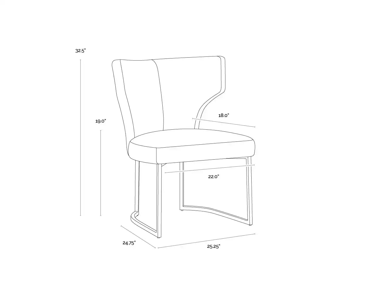 SUNPAN WILLOWDALE DINING CHAIR - Dining Chairs