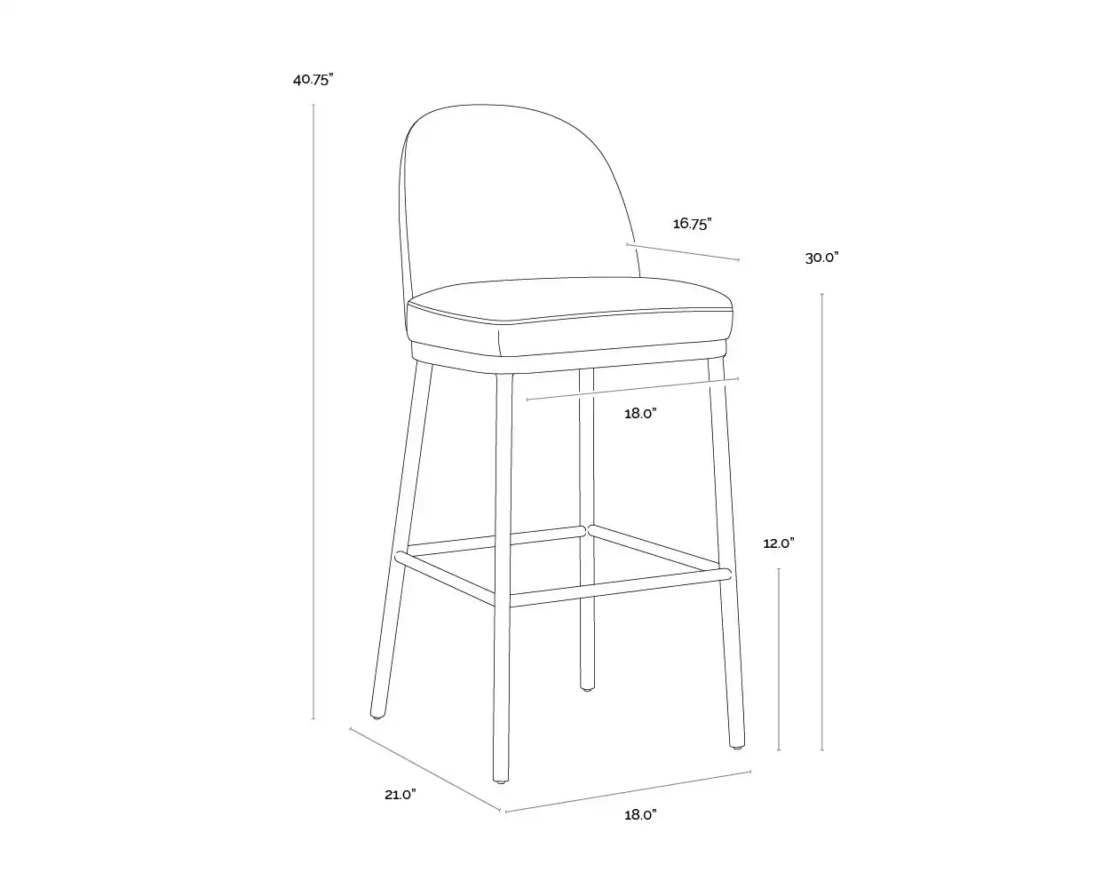 Sunpan LAVANIA BARSTOOL - Bar Stools