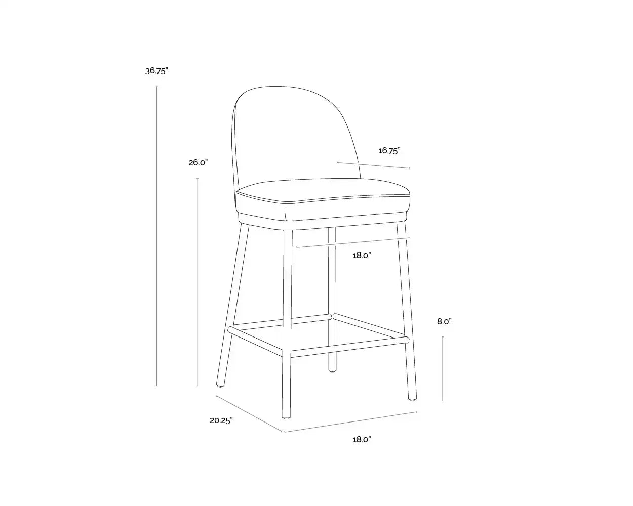 Sunpan, LAVANIA COUNTER STOOL, BENCHES, OTTOMAN & STOOLS