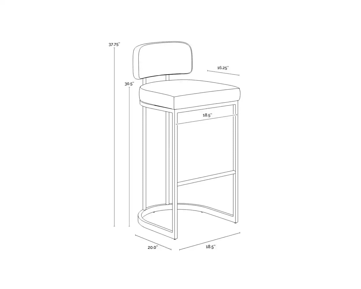 Sunpan LARISSA BARSTOOL - Bar Stools