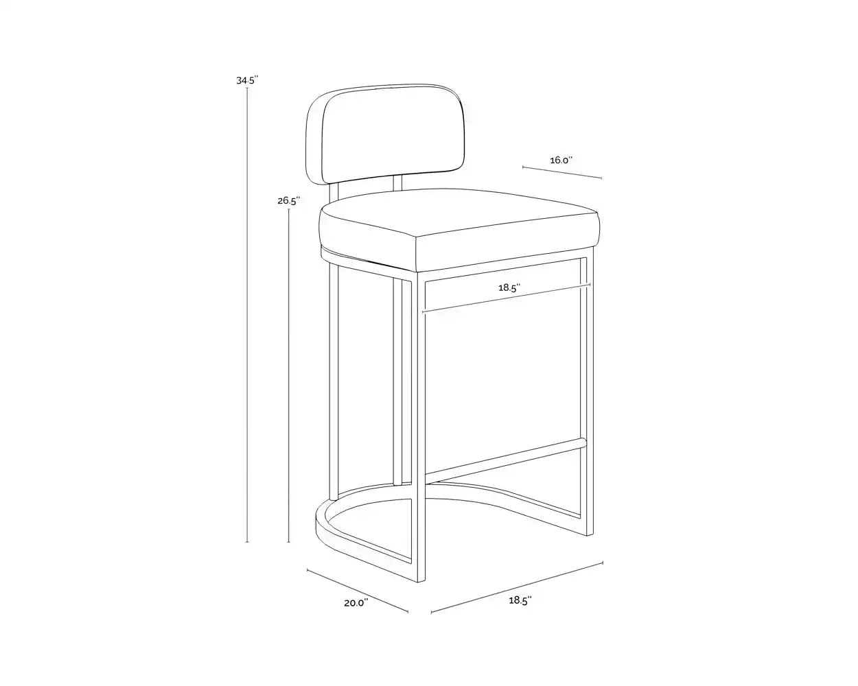 Sunpan, LARISSA COUNTER STOOL, BENCHES, OTTOMAN & STOOLS