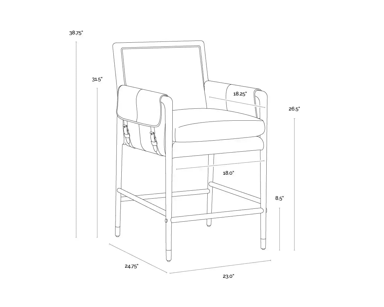 SUNPAN MAUTI COUNTER STOOL - Benches, Ottoman, Stools