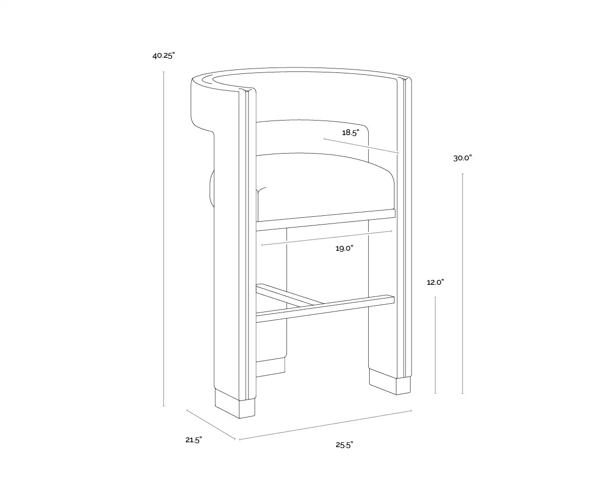 Sunpan ADAMINA BARSTOOL - Bar Stools