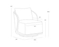 Sunpan BORA SWIVEL ARMCHAIR - Outdoor Furniture