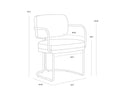 Sunpan JALEN DINING ARMCHAIR - Dining Chairs