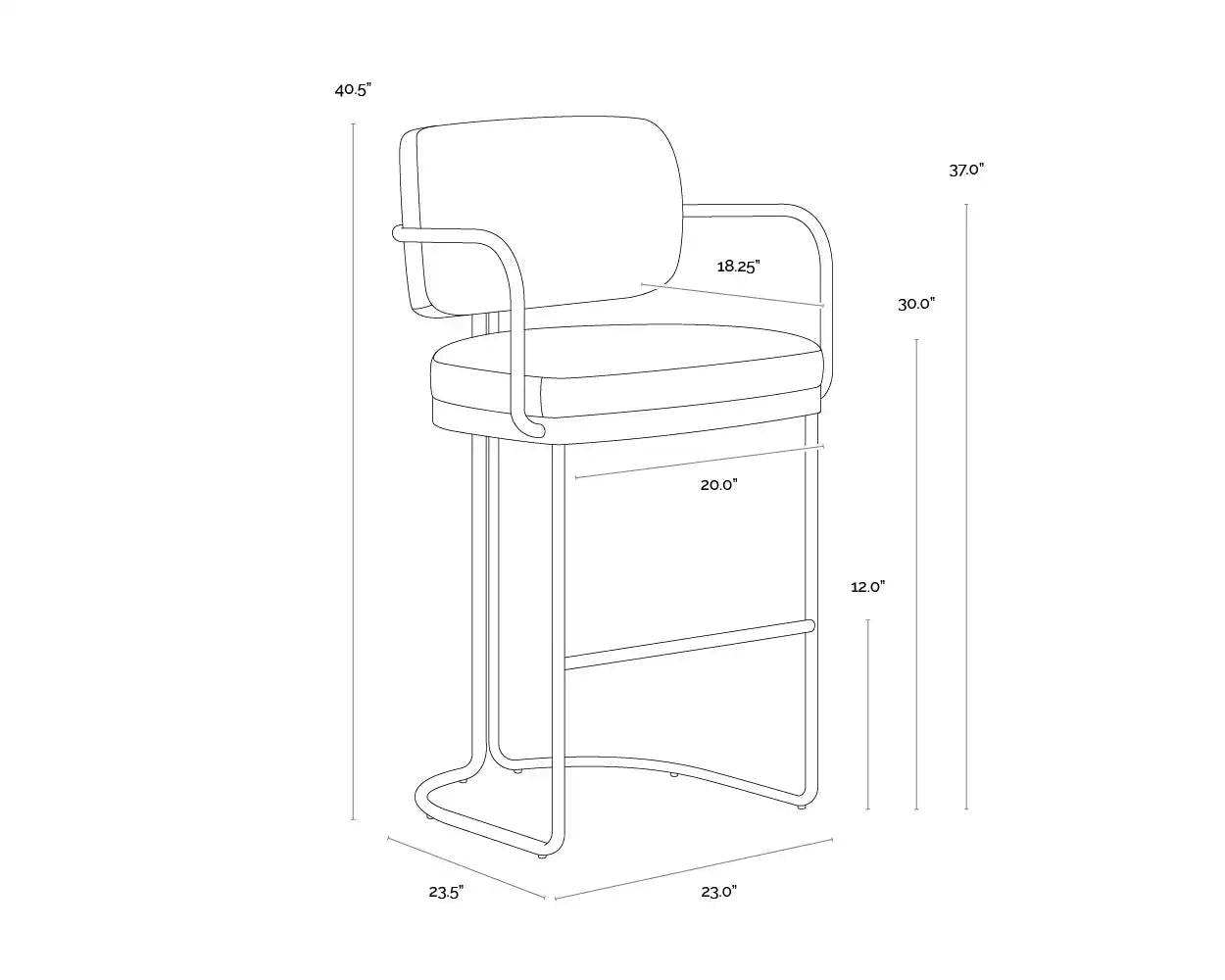 Sunpan JALEN BARSTOOL - Bar Stools