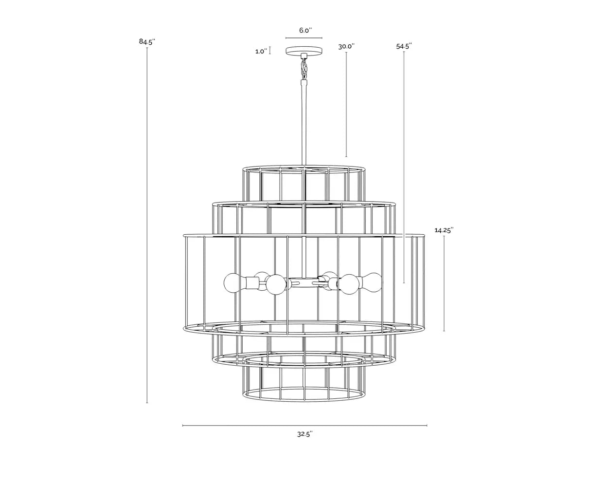 Sunpan, ALYSSA CHANDELIER, CHANDELIER LIGHT