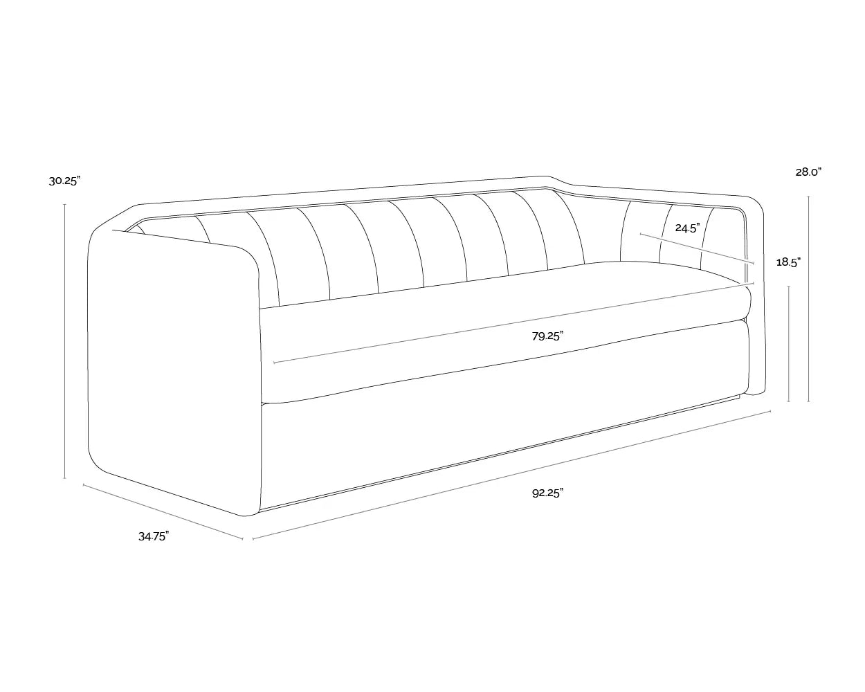 Sunpan BIRRIT SOFA - Sofa