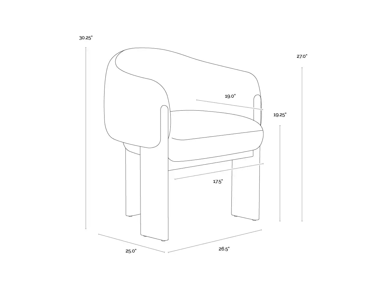 SUNPAN TRINE DINING ARMCHAIR - Dining Chairs