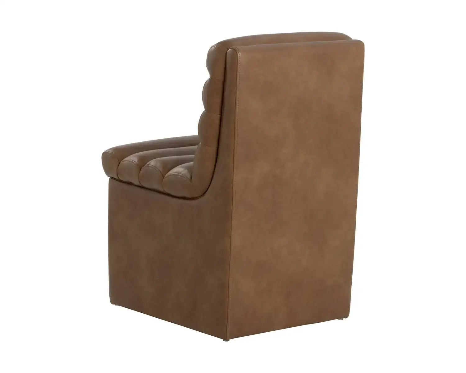 Sunpan NORM WHEELED DINING CHAIR - COPLEY COGNAC - Dining Chairs
