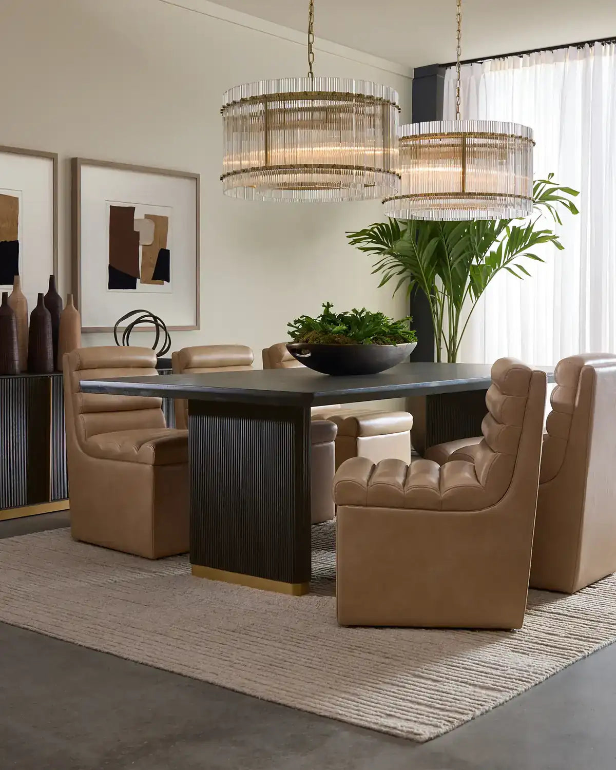 SUNPAN NORM WHEELED DINING CHAIR - Dinning Chairs