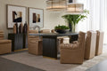 Sunpan NORM WHEELED DINING CHAIR - COPLEY LATTE - Dining Chairs
