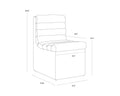 Sunpan NORM WHEELED DINING CHAIR - COPLEY LATTE - Dining Chairs