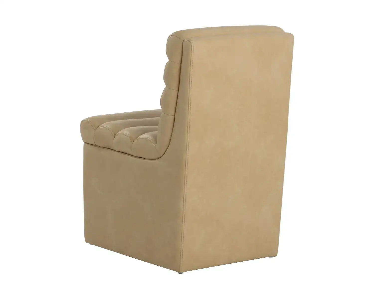 Sunpan NORM WHEELED DINING CHAIR - COPLEY LATTE - Dining Chairs