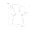 SUNPAN ETTA SWIVEL DINING ARMCHAIR - Dining Chairs