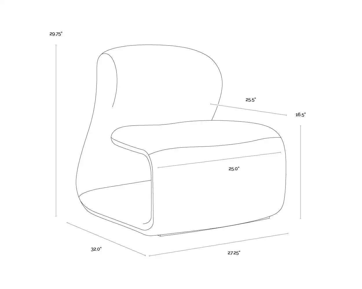 Sunpan SOPHIENE LOUNGE CHAIR - Lounge
