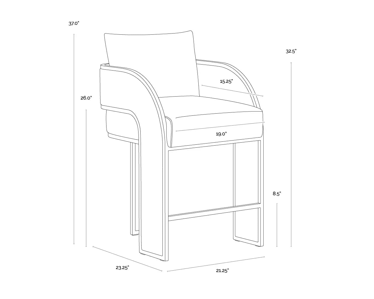 Sunpan, BAZ COUNTER STOOL, BENCHES, OTTOMAN & STOOLS