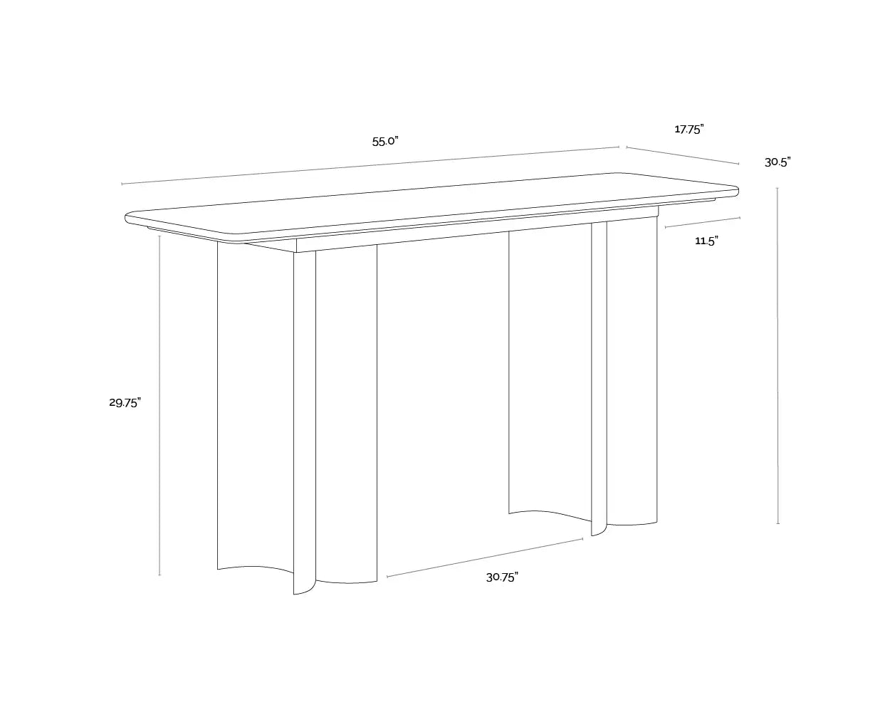 Sunpan ASTARA CONSOLE TABLE - Consoles