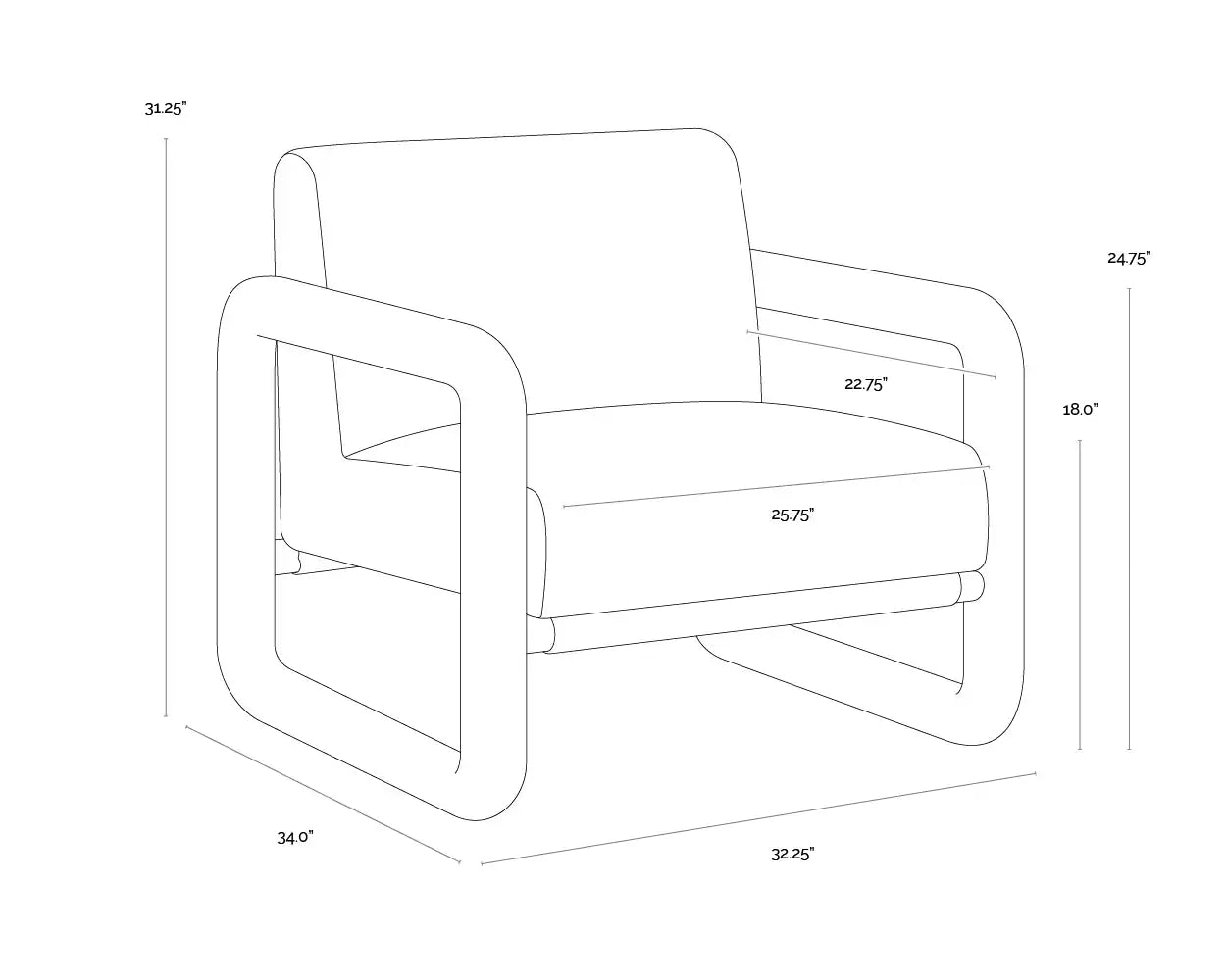Sunpan NUBO LOUNGE CHAIR - Lounge