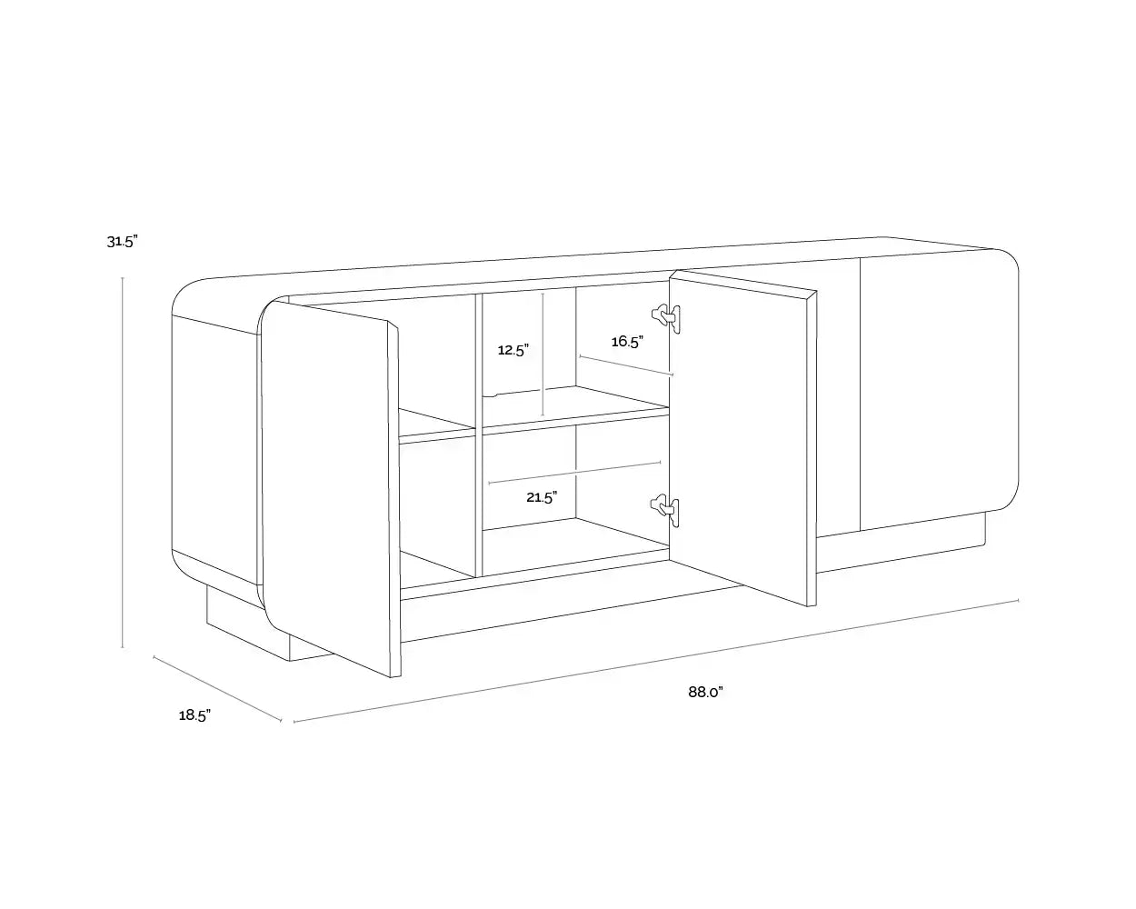 Sunpan FAUNA SIDEBOARD - Side